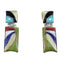 Genuine Sterling Silver Multicolor Inlay Earrings EX54041